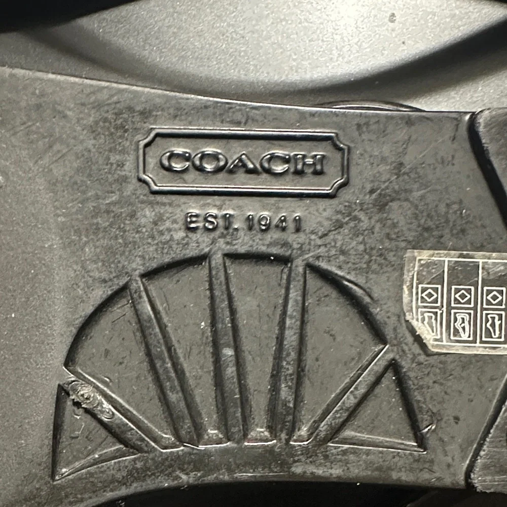 Coach LYRA Women Black and White Sandals Jelly Size 6 - Picture 2 of 9